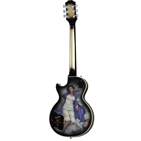 Epiphone Adam Jones Art Collection Guitarra Electrica Les Paul Custom Korin Faughts Sensation Silverburst