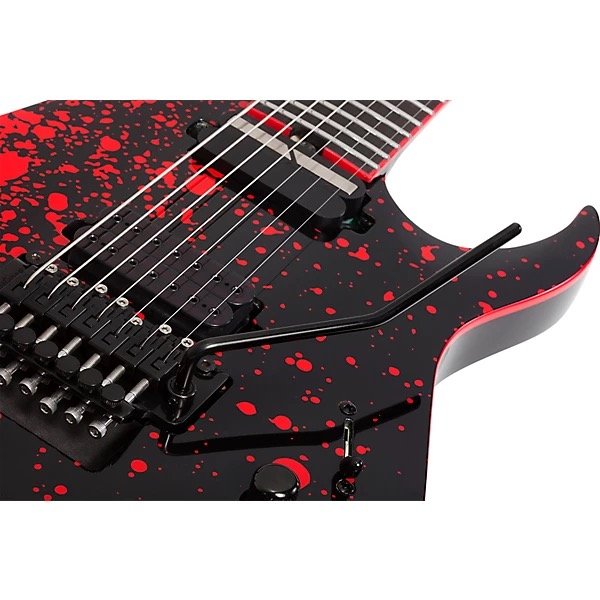 Imagen 122 Schecter Sullivan King Banshee Guitarra Electrica De 7 Cuerdas Floyd Rose Sustainiac Obsidian Blood