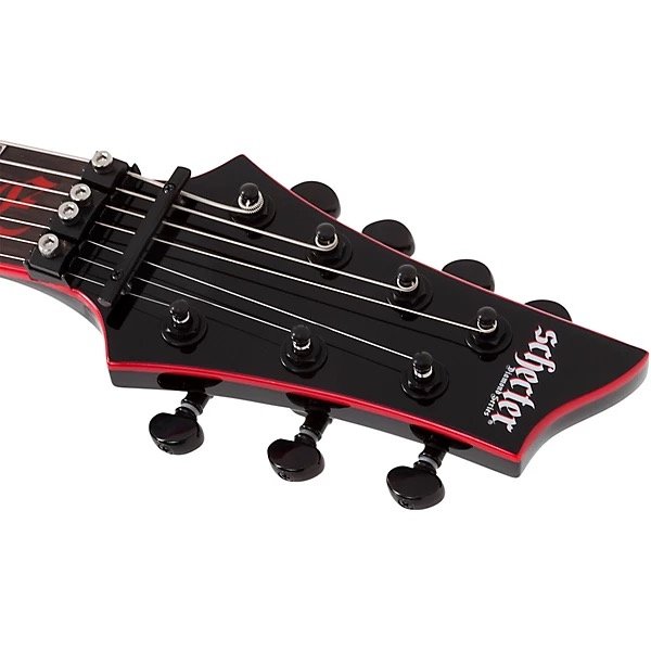 Imagen 125 Schecter Sullivan King Banshee Guitarra Electrica De 7 Cuerdas Floyd Rose Sustainiac Obsidian Blood