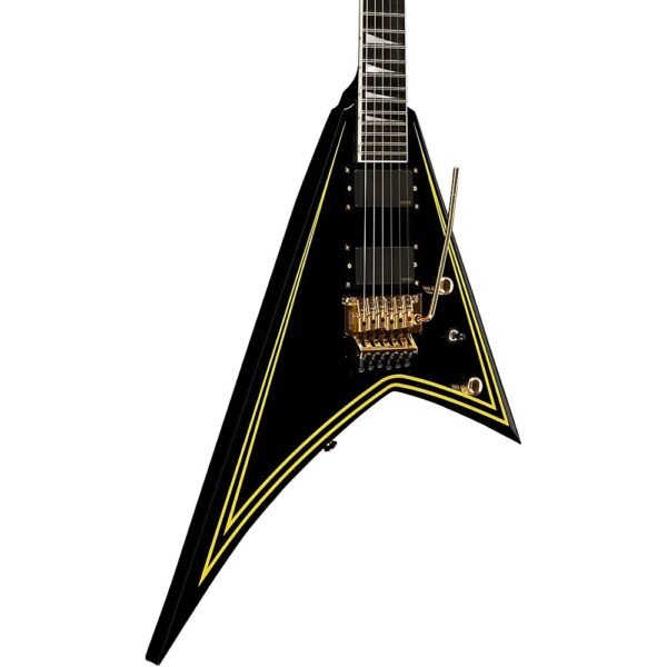 Jackson MJ Series Rhoads RR24MG Guitarra Electrica Black Yellow Pinstripes