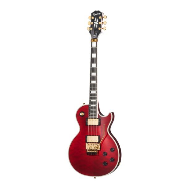 Epiphone Alex Lifeson Les Paul Custom Axcess Guitarra Electrica Ruby