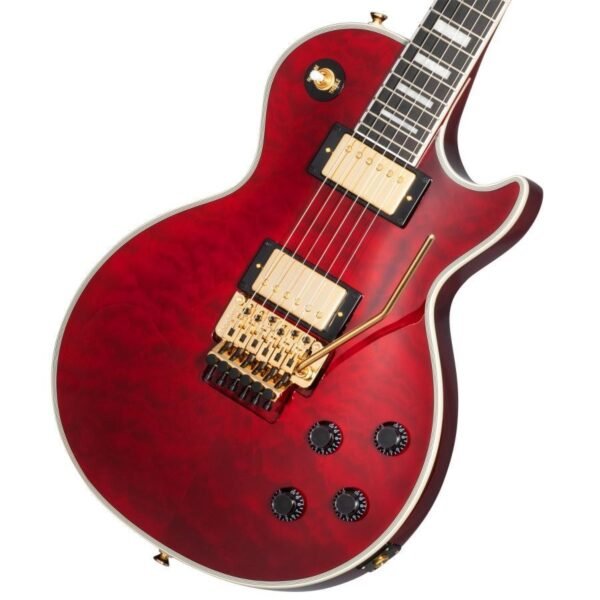 Epiphone Alex Lifeson Les Paul Custom Axcess Guitarra Electrica Ruby