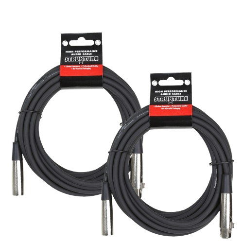 Strukture Pro20m7 Cable XLR De Uso Rudo Para Microfono 20 Pies 2 Piezas