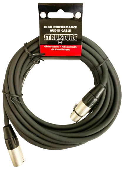Strukture Pro20m7 Cable XLR De Uso Rudo Para Microfono 20 Pies 2 Piezas