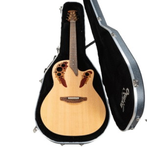 Ovation USA Pro 1768-4S-G Series Elite Guitarra Electroacustica, Natural Satin