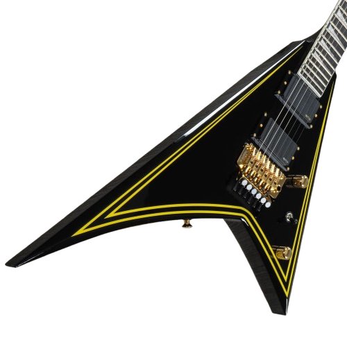 Jackson MJ Series Rhoads RR24MG Guitarra Electrica Black Yellow Pinstripes