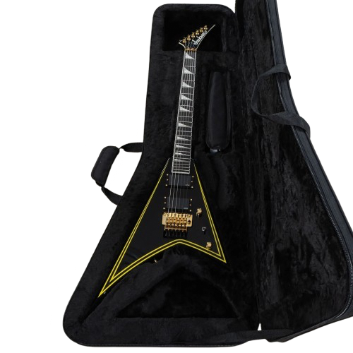Jackson MJ Series Rhoads RR24MG Guitarra Electrica Black Yellow Pinstripes