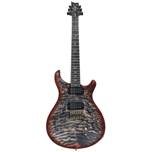 Paul Reed Smith Wood Library Custom 24-08 10-Top Quilt Maple Charcoal Cherry Burst