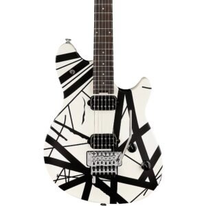 EVH Wolfgang Special Striped Guitarra Color Blanco Con Rayas Negras